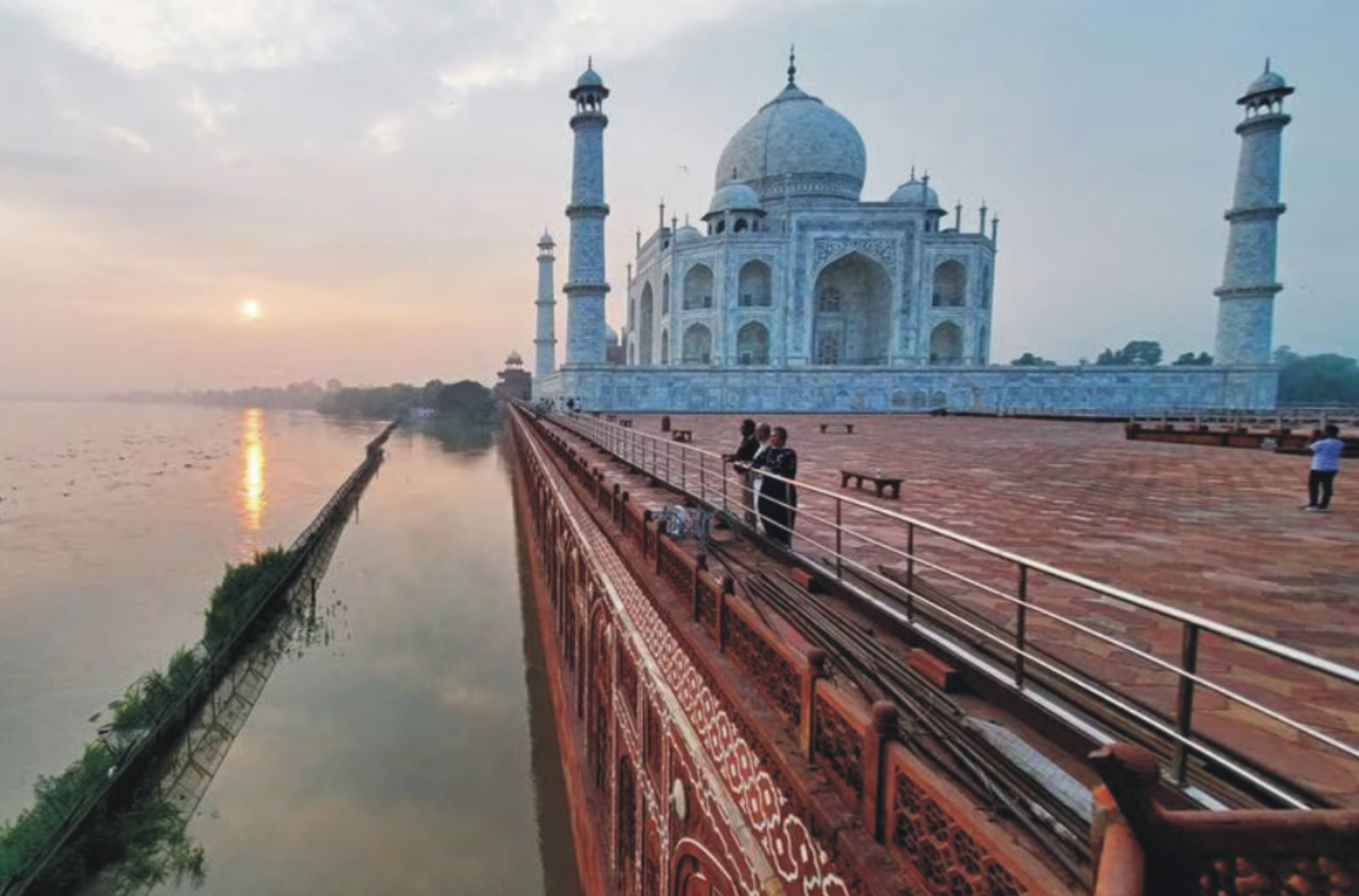 Taj Mahal and Yamuna River